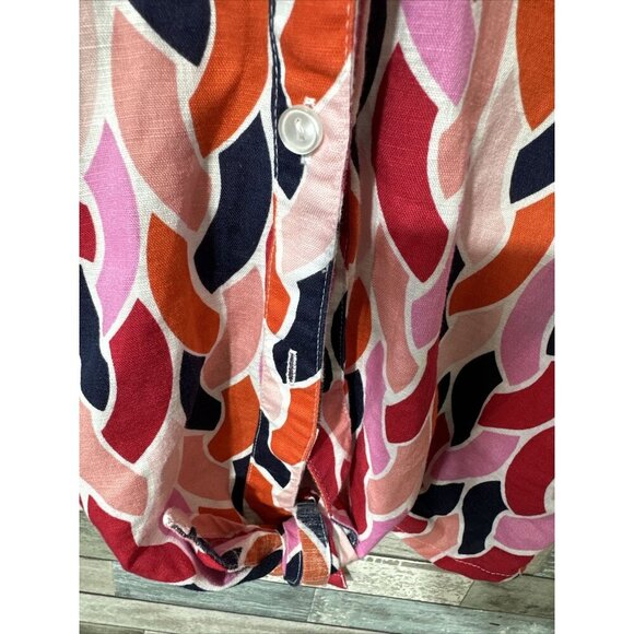 Women’s Linen Charter Club Blouse Multicolored Size Small - Picture 7 of 11